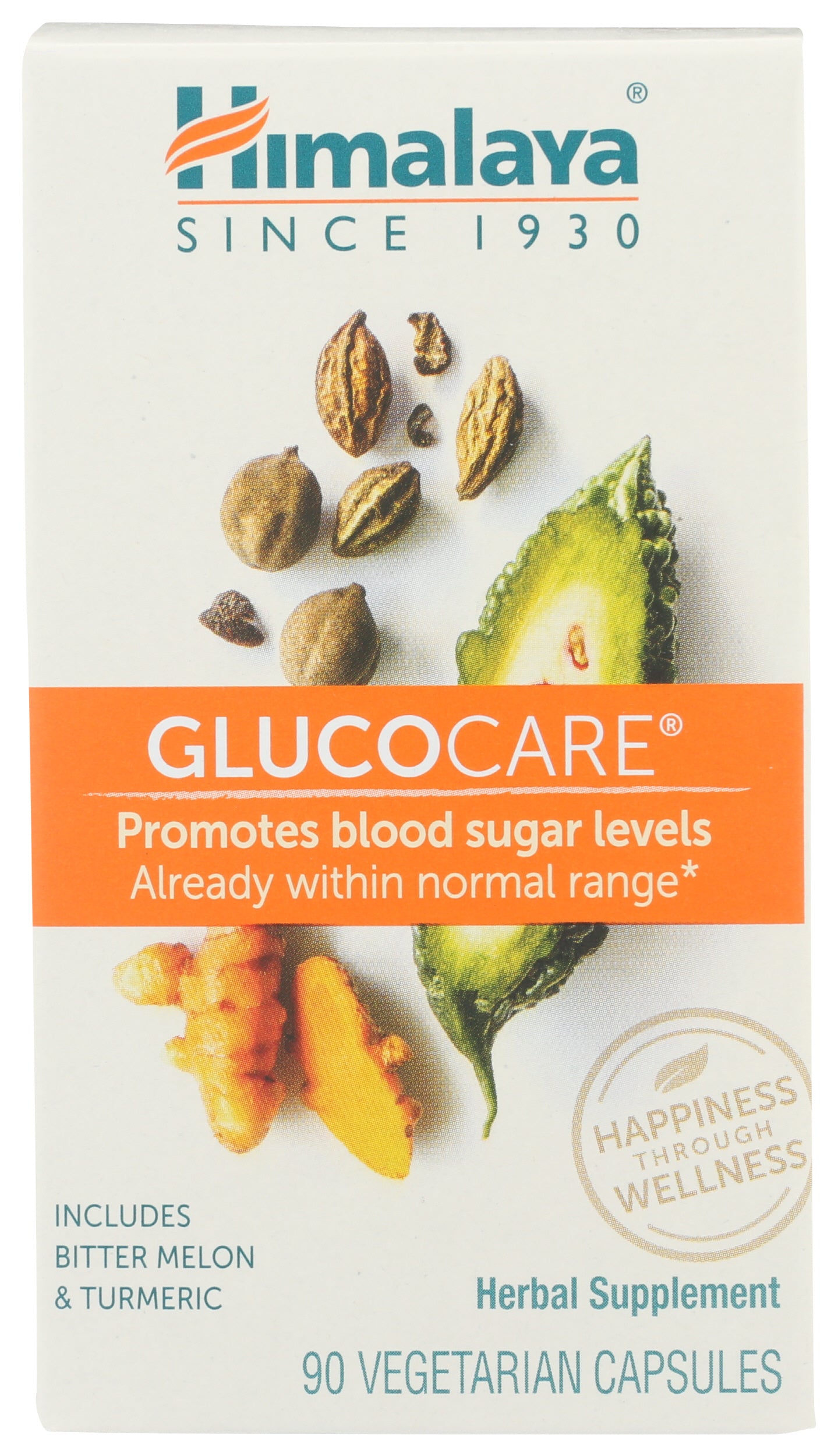 Himalaya GlucoCare 90 Vegetarian Capsules Front