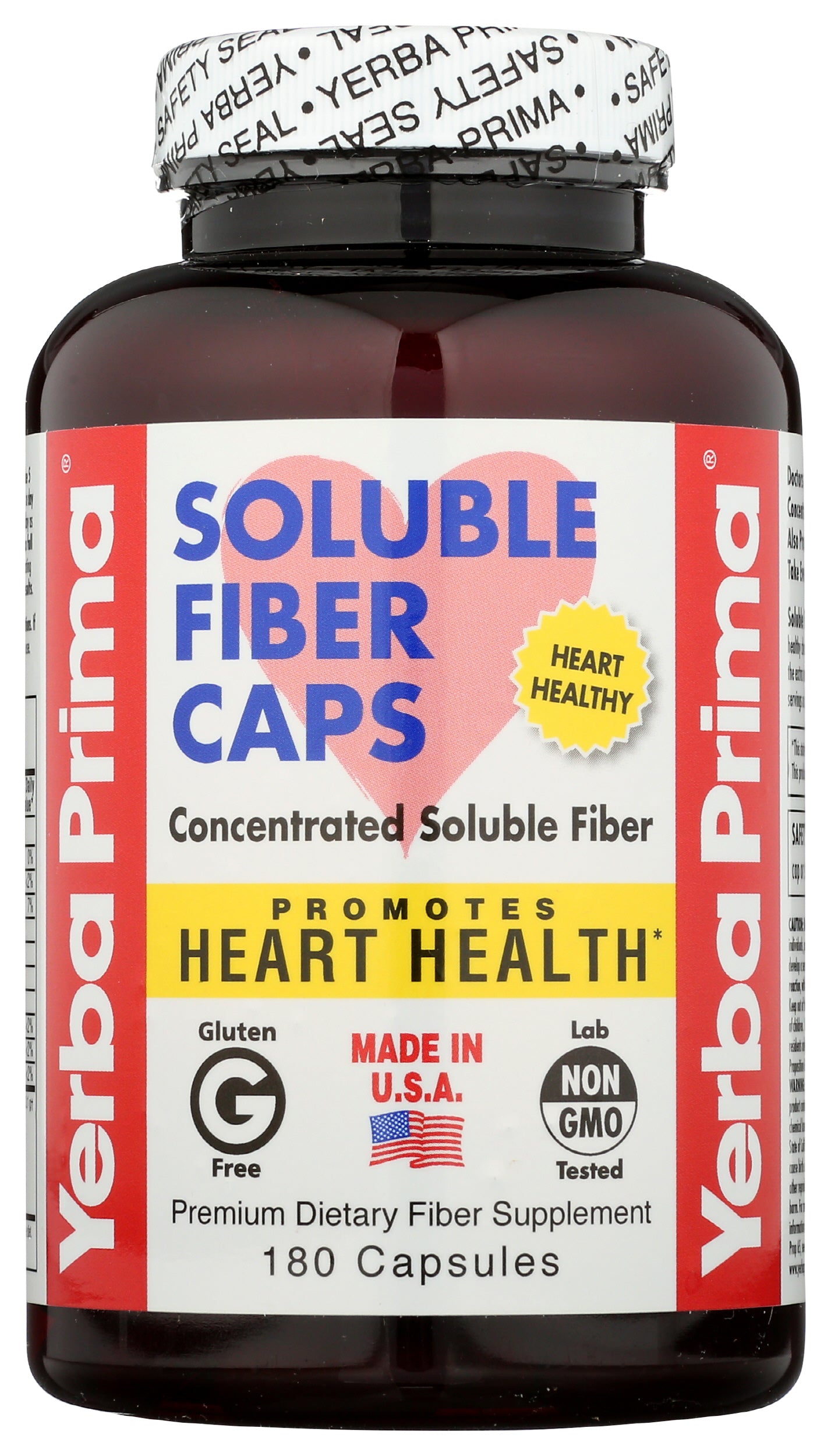 Yerba Prima Soluble Fiber Caps 180 Capsules Front