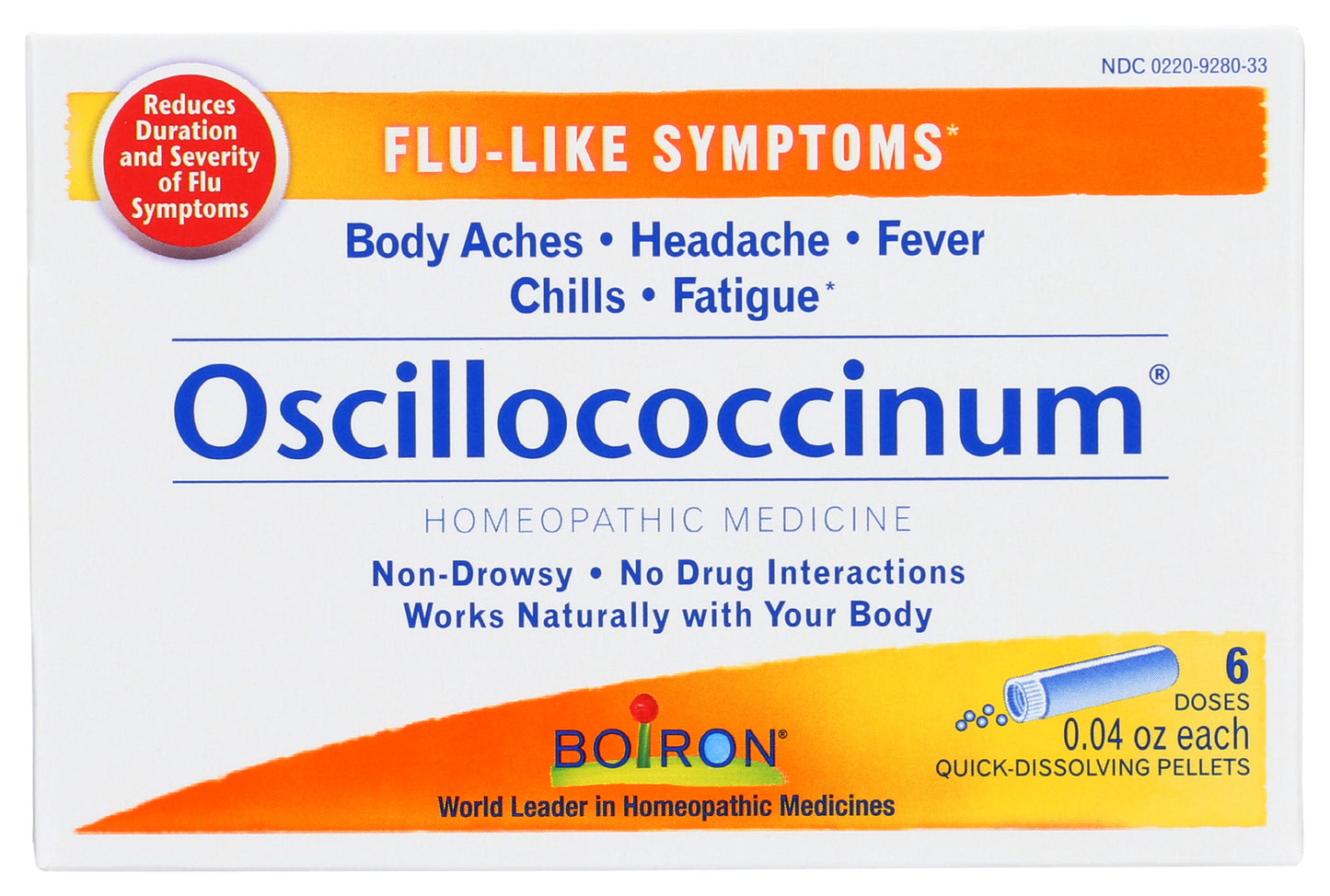 Boiron Oscillococcinum 6 Doses Front of Box