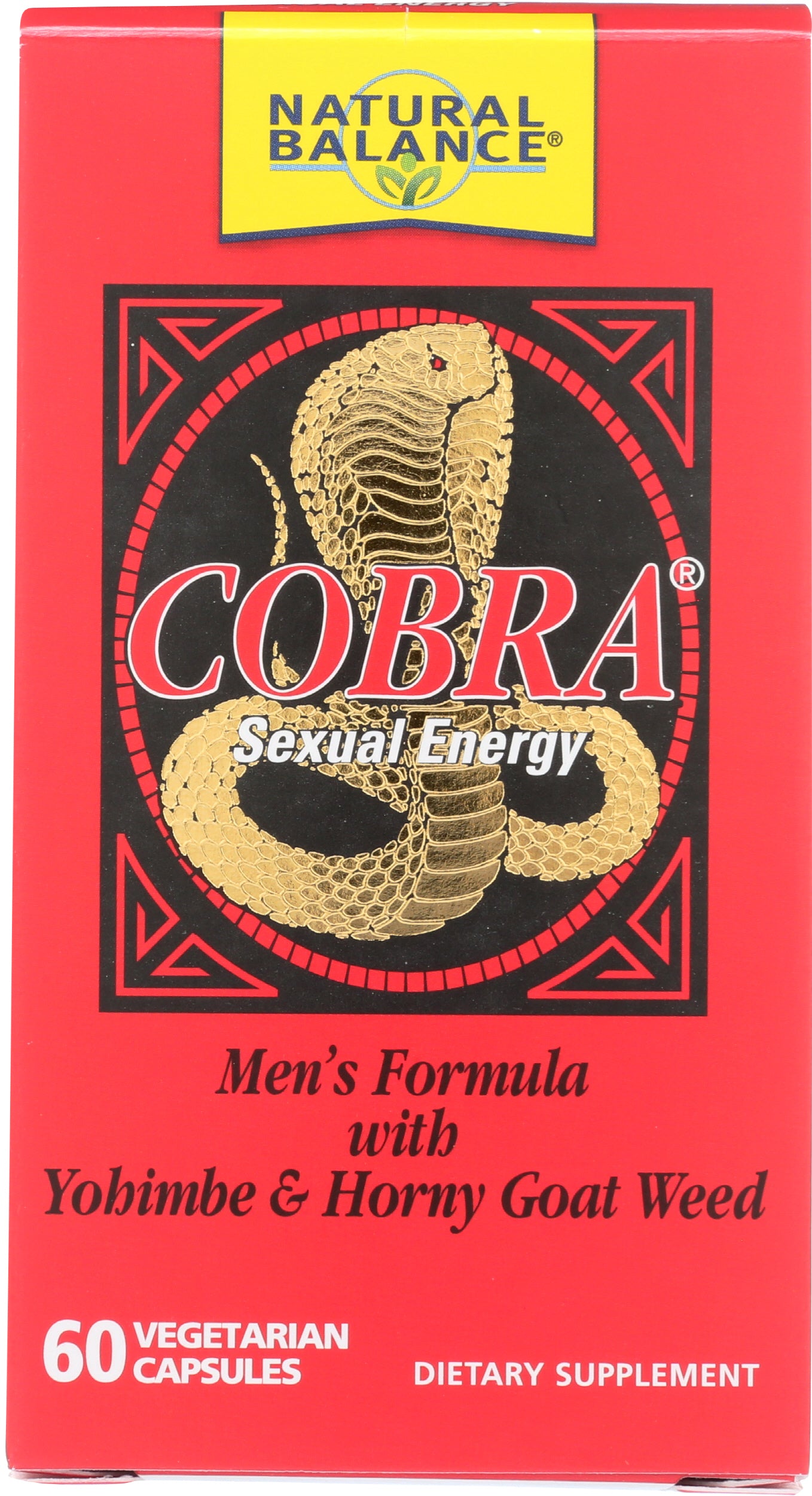 Natural Balance Cobra Sexual Energy Yohimbe & Horny Goat Weed 60 VegCaps