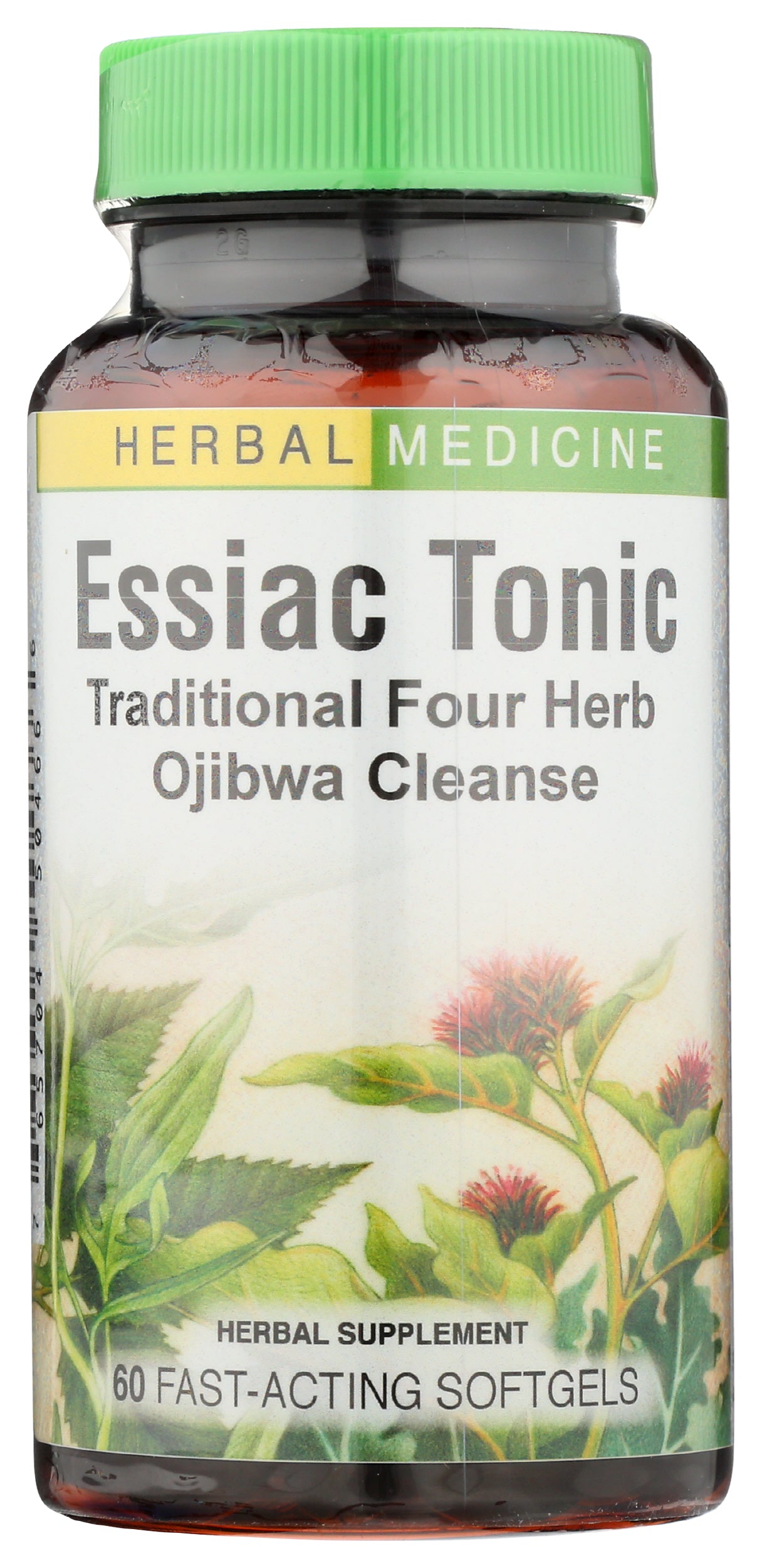 Herbs Etc. Essiac Tonic 60 Soft Gels Front of Bottle