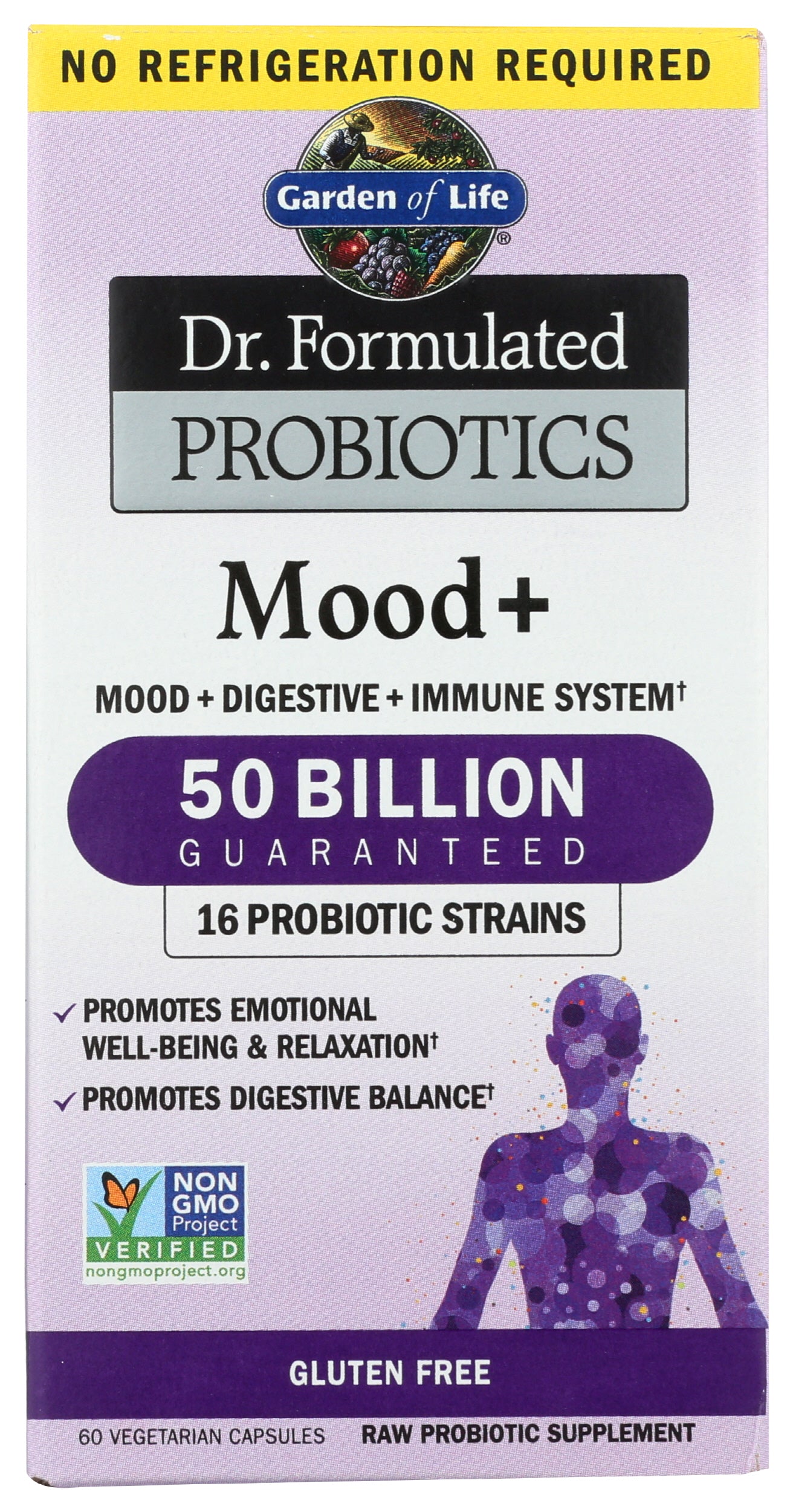 Garden of Life Probiotics Mood+ Front of Box