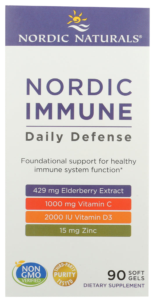 Nordic Naturals Immune Daily Defense 90 Soft Gels Front of Box