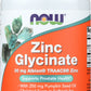 NOW Zinc Glycinate 120 Soft Gels Front of Bottle