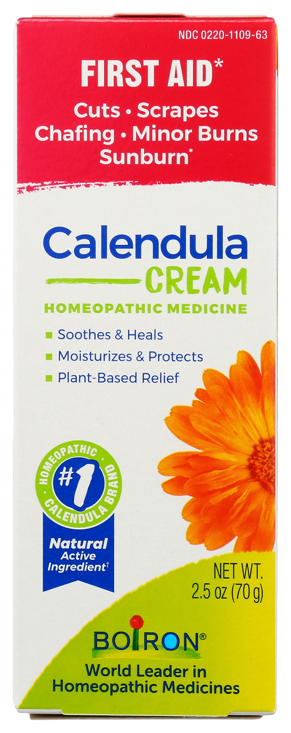 Boiron Calendula Cream 2.5 oz Front