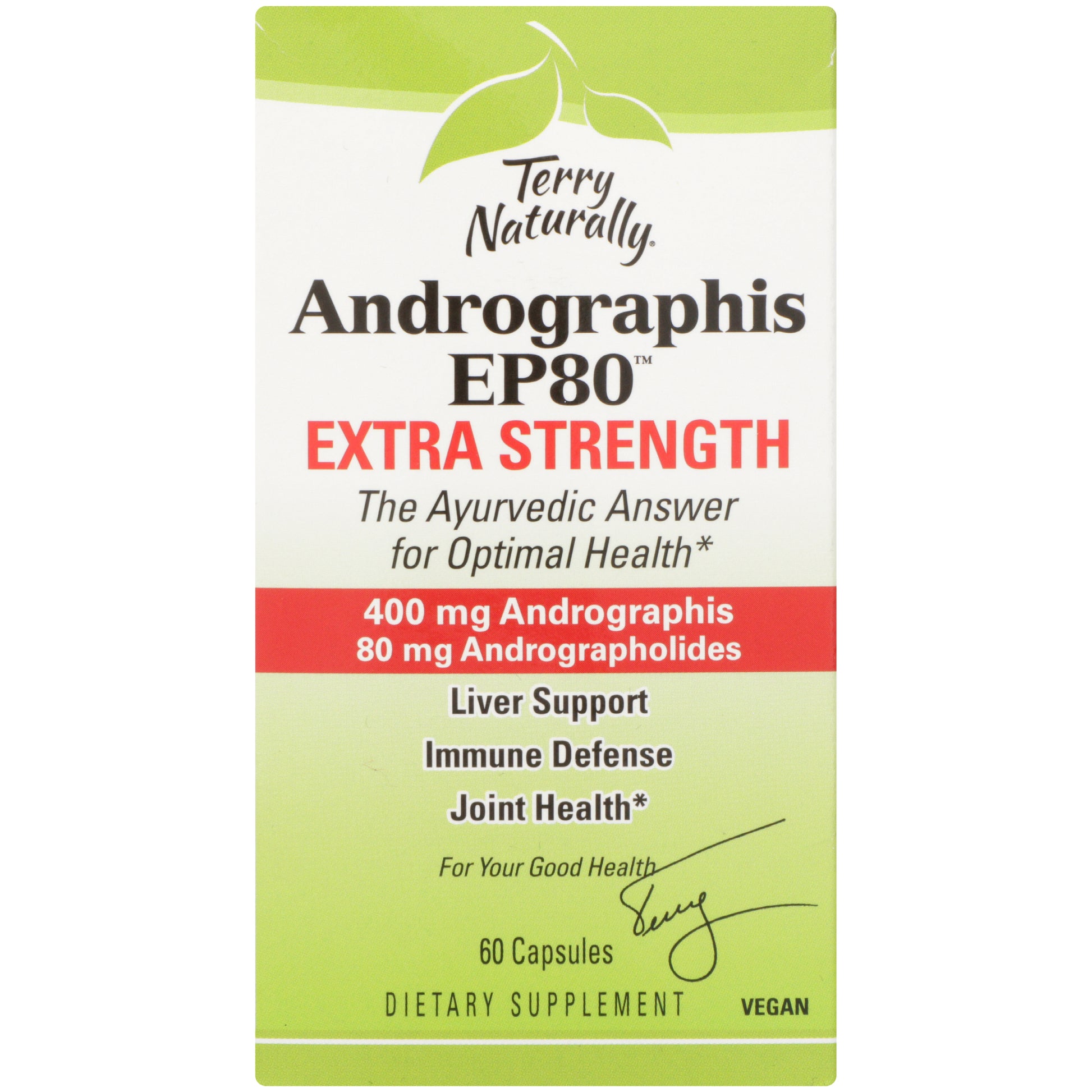Terry Naturally Andrographis EP80 60 Capsules Front of Box