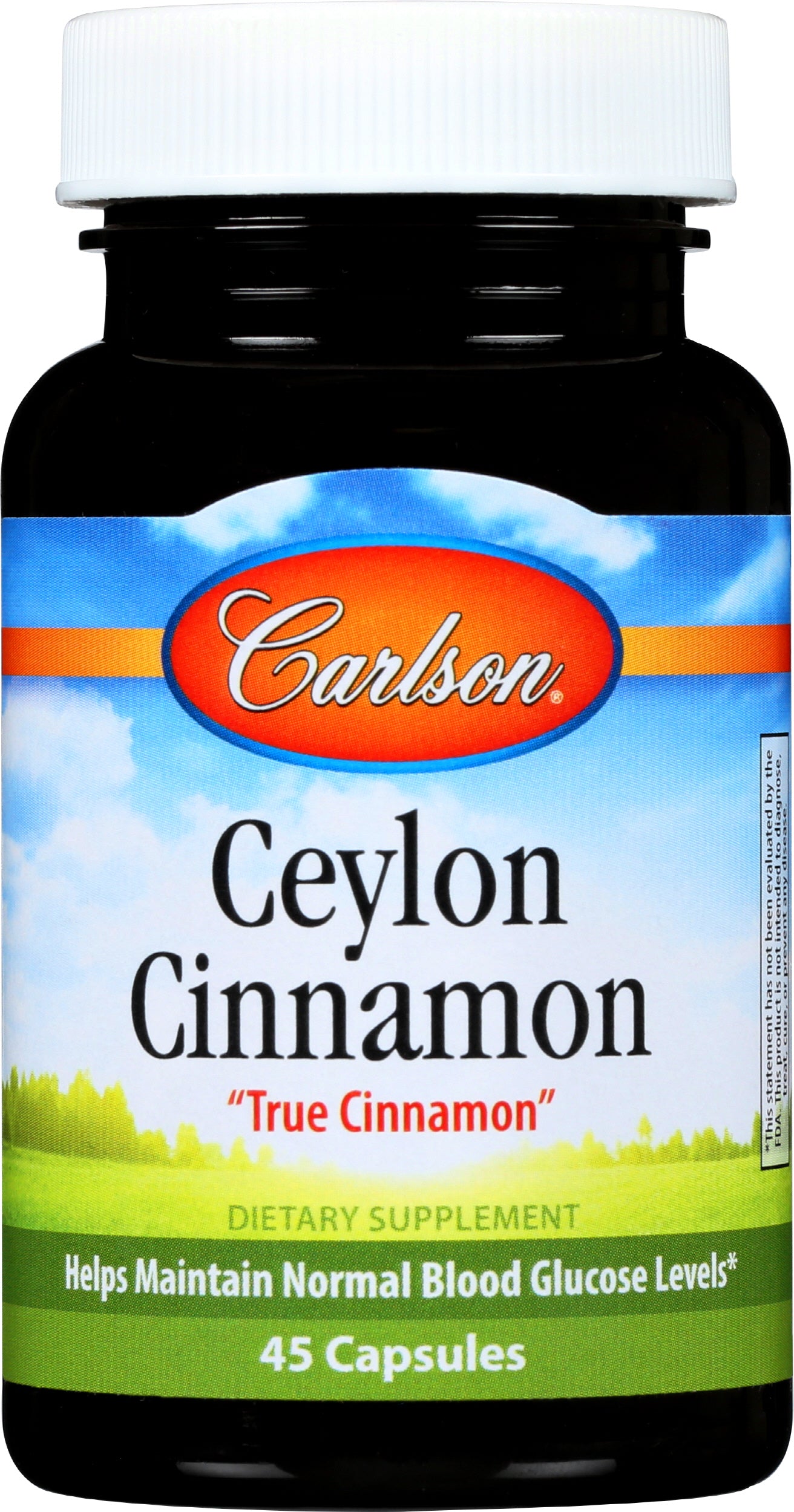 Carlson Ceylon Cinnamon 45 Capsules Front