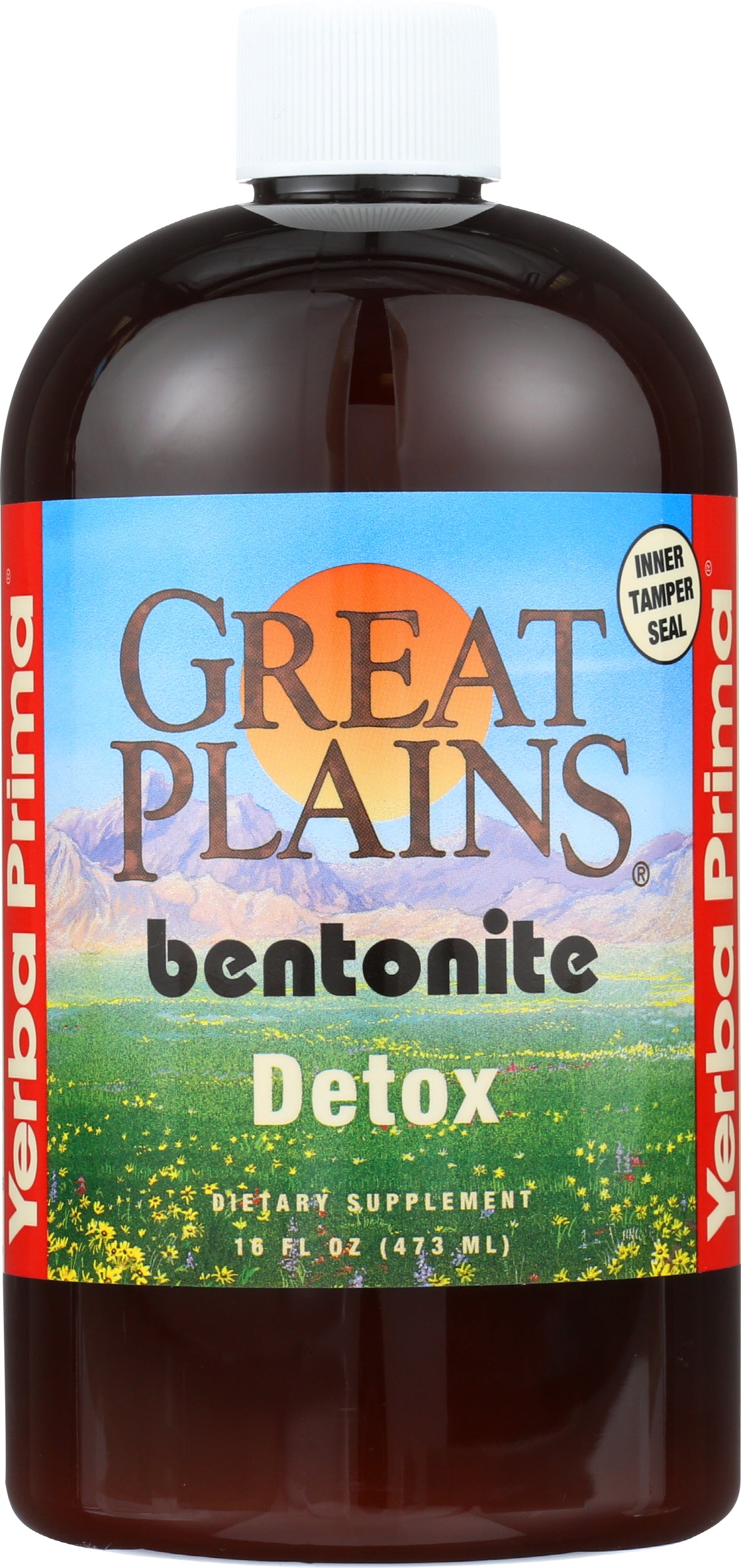 Yerba Prima Great Plains Bentonite Detox 16 fl oz Front