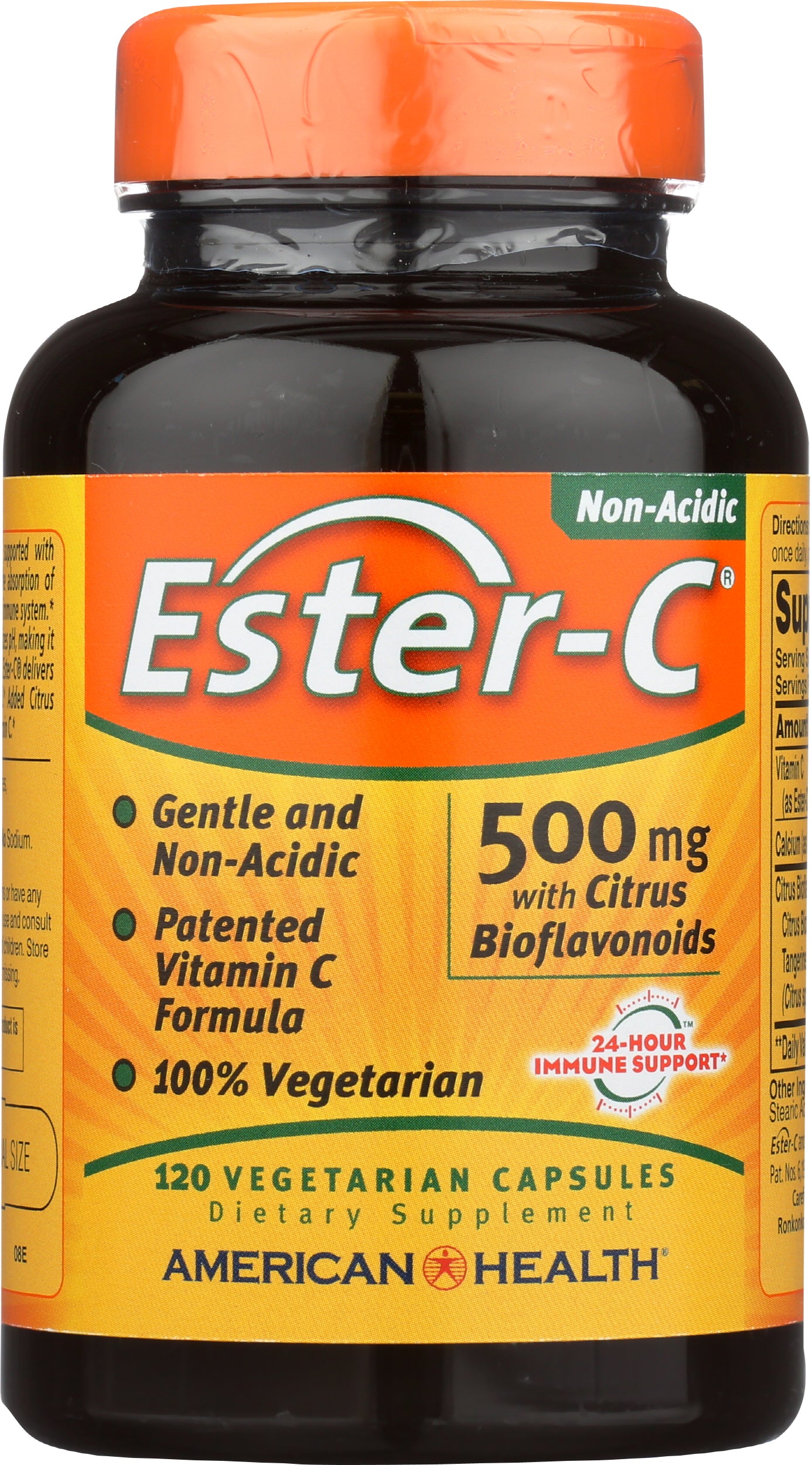 American Health Ester-C 500mg 120 Vegetarian Capsules Front of Bottle