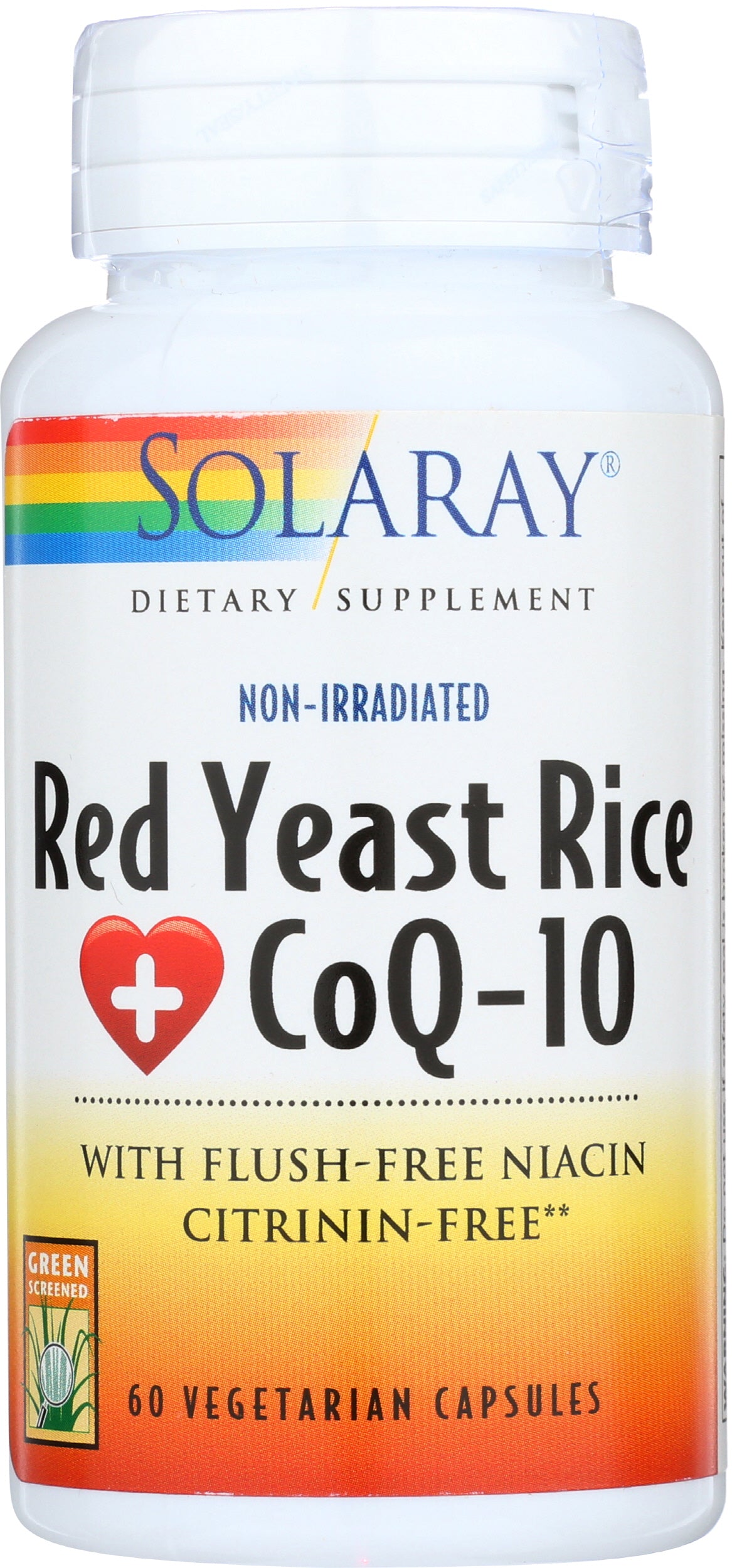 Solaray Red Yeast Rice CoQ10 60 VegCaps Front