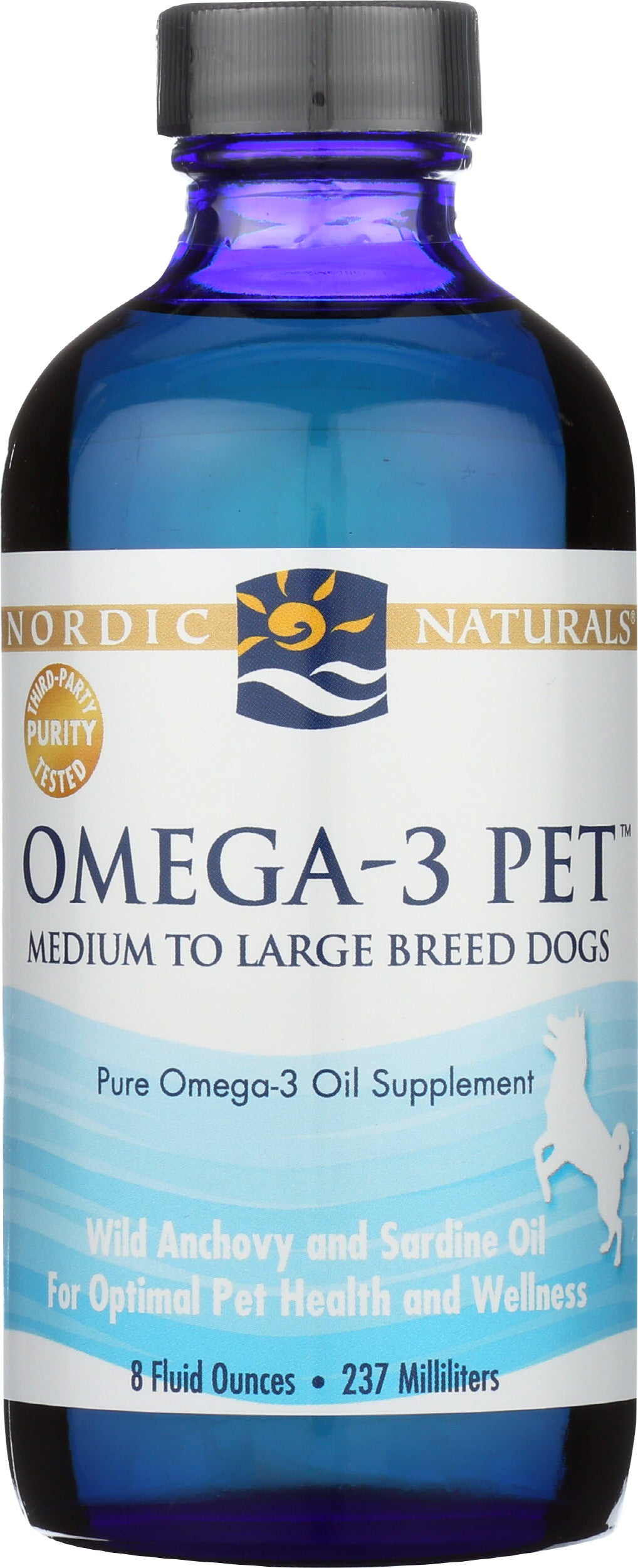 Nordic Naturals Omega-3 Pet 8 Fl. Oz. Front of Bottle