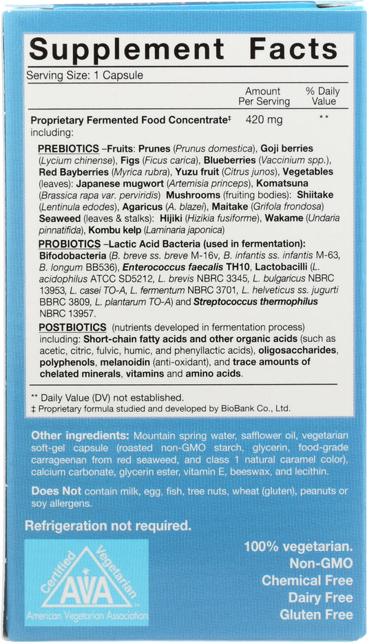 Dr. Ohhira's Probiotics Professional Formula Back of Box