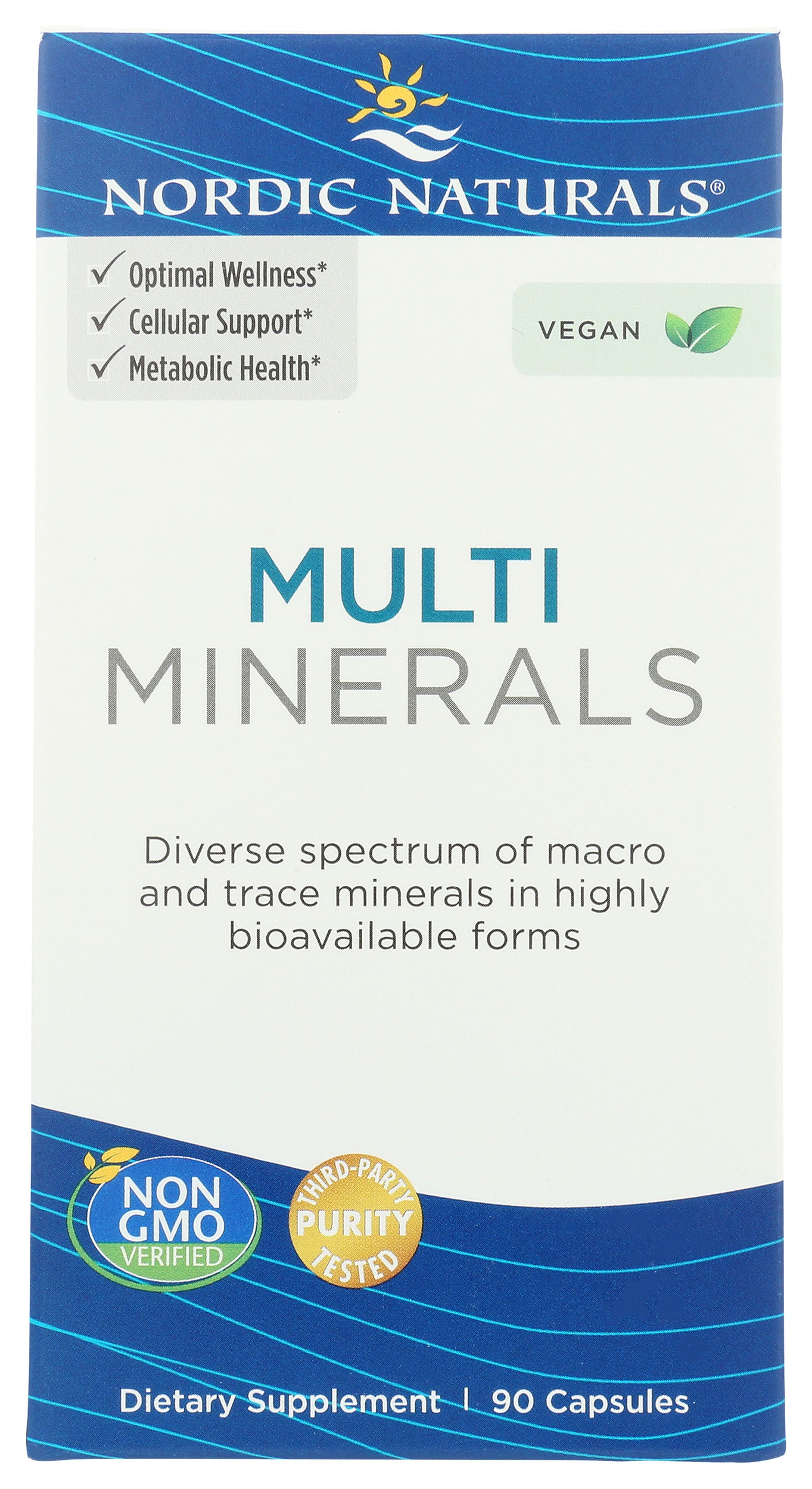 Nordic Naturals Multi Minerals 90 Capsules Front of Box