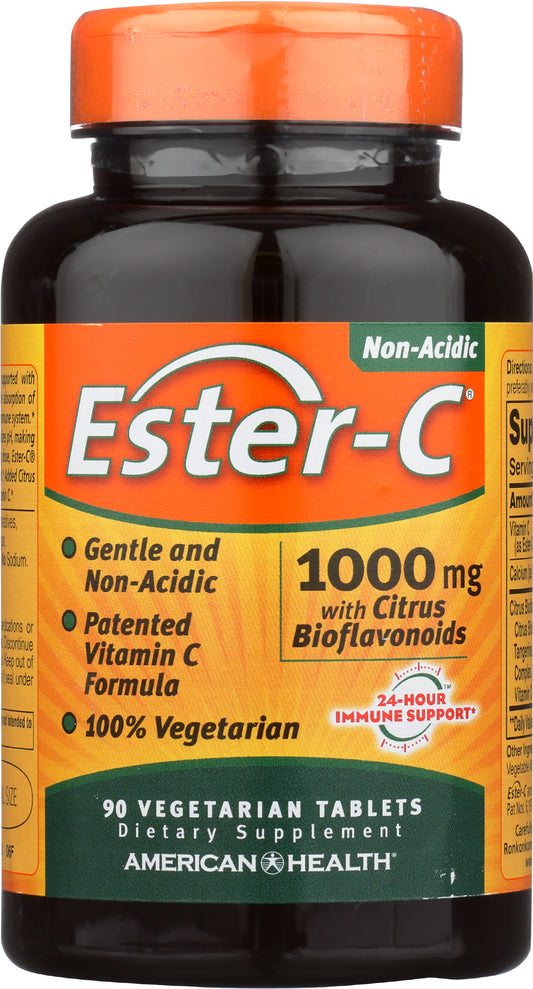 American Health Ester-C 1000mg 90 Vegetarian Capsules Front of Bottle