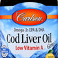 Carlson Cod Liver Oil 230 mg Front of Bottle