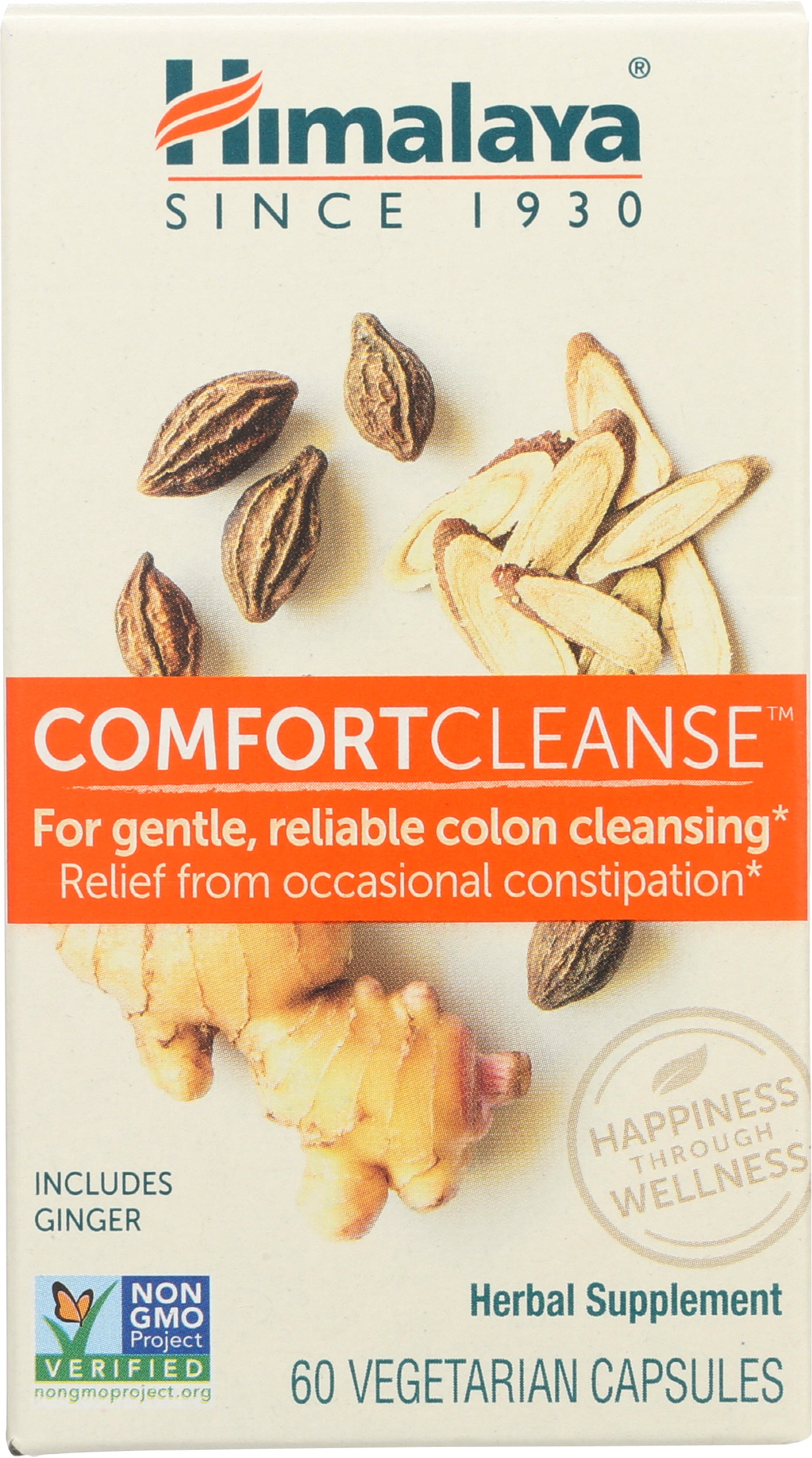 Himalaya Comfort Cleanse 60 Vegetarian Capsules Front