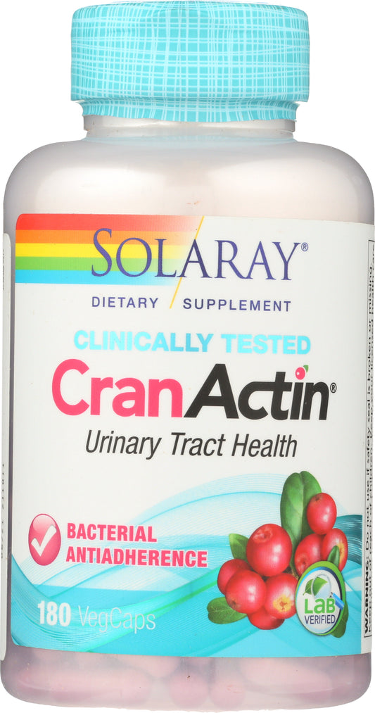 Solaray CranActin 400mg 180 VegCaps Front of Bottle