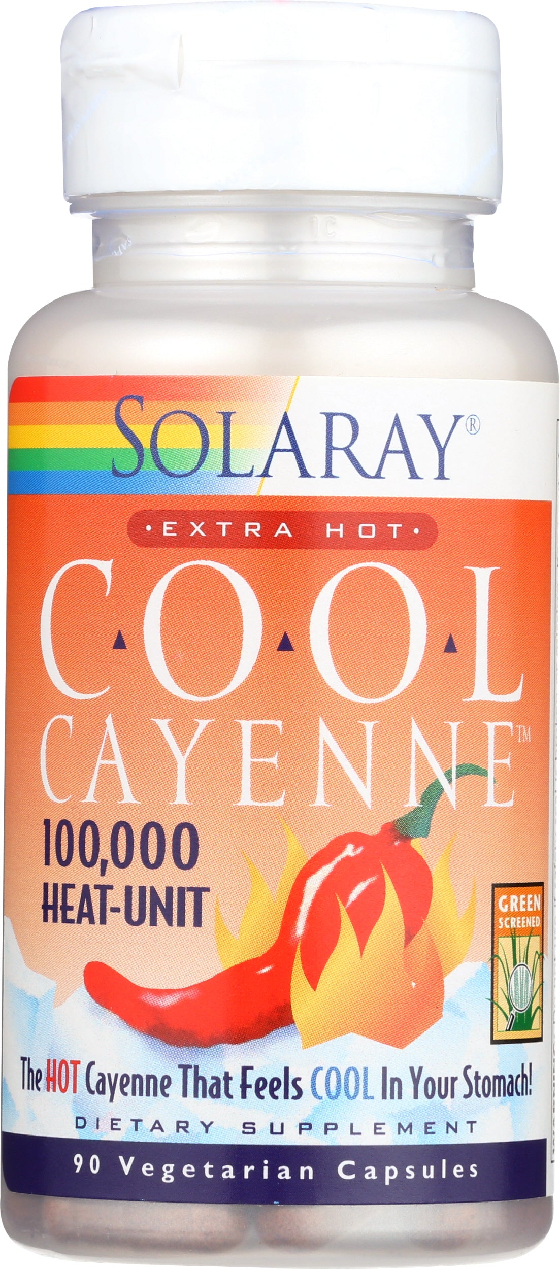 Solaray Extra Hot Cool Cayenne 90 VegCaps Front