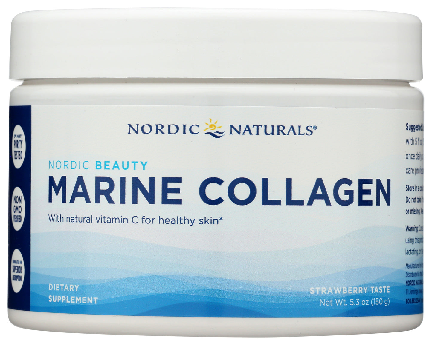 Nordic Naturals Marine Collagen Strawberry 150g Front
