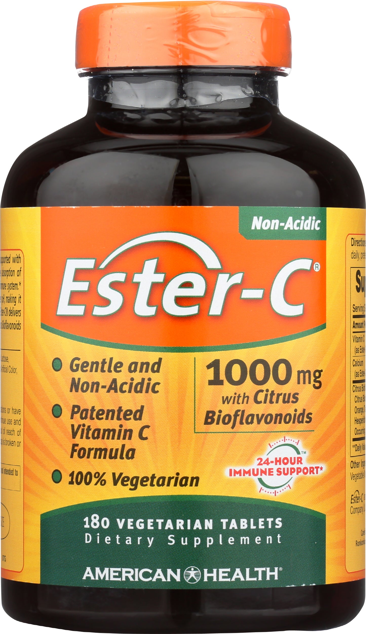American Health Ester-C 1000mg 180 Vegetarian Capsules Front of Bottle