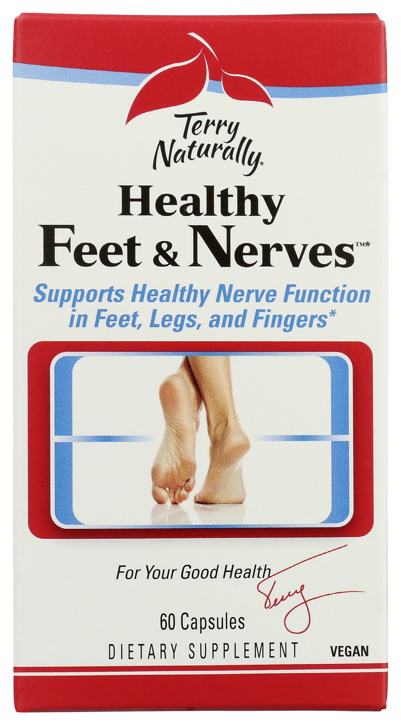 Terry Naturally Healthy Feet & Nerves 60 Capsules Front