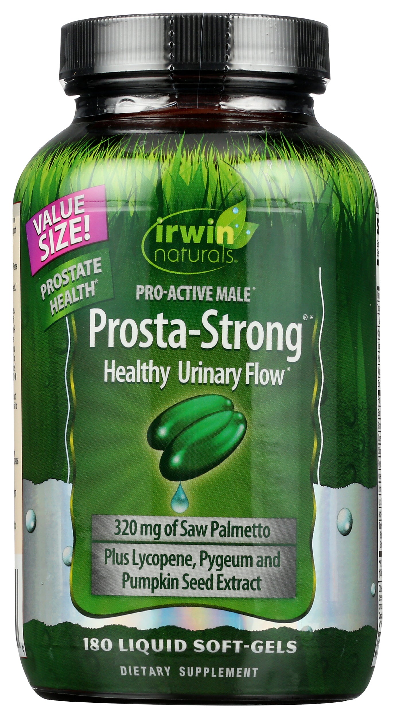 Irwin Naturals Prosta-Strong 180 Liquid Soft Gels Front of Bottle