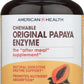 American Health Original Papaya Enzyme 600 Chewable Tablets Front