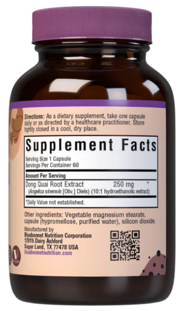Bluebonnet Dong Quai 60 Vegetable Capsules