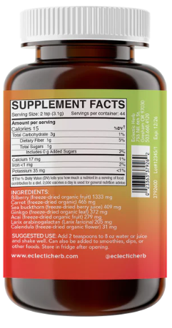 Eclectic Herb Eye Food Powder 138g