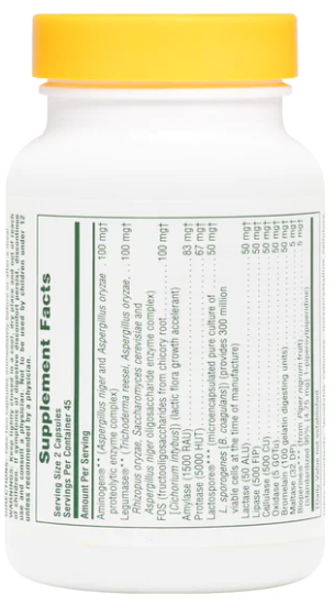 NaturesPlus Acti-Zyme 90 Vegan Capsules