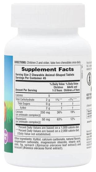 NaturesPlus Animal Parade Calcium 90 Animal-Shaped Tablets