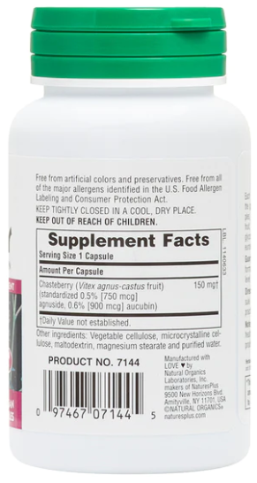 NaturesPlus Chasteberry 60 Vegan Capsules