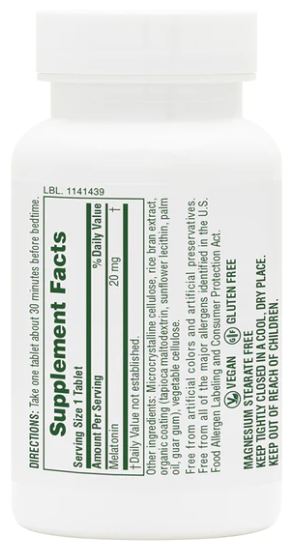 NaturesPlus Melatonin 20 mg 90 Tablets