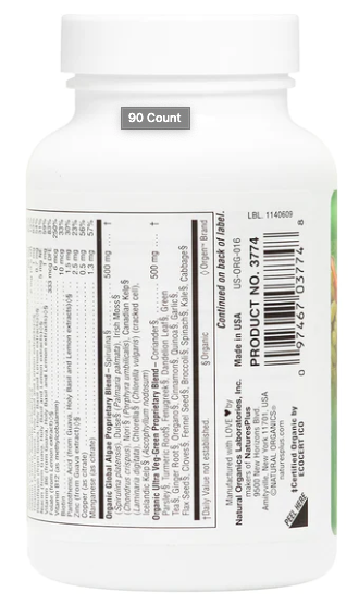 NaturesPlus Organic Ultra Juice Green 90 Tablets