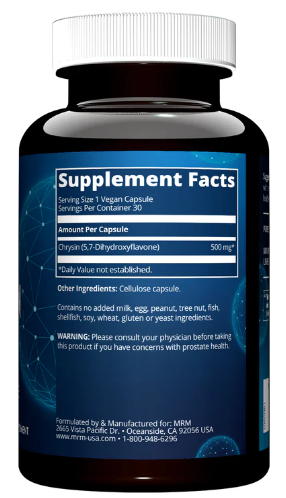 MRM Nutrition Chrysin 500 30 Vegan Capsules