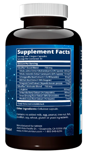 MRM Nutrition Tribuplex 750 60 Vegan Capsules
