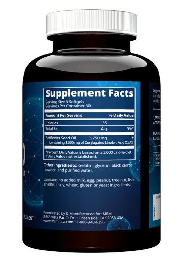 MRM Nutrition CLA 1250 Conjugated Linoleic Acid 90 Softgels