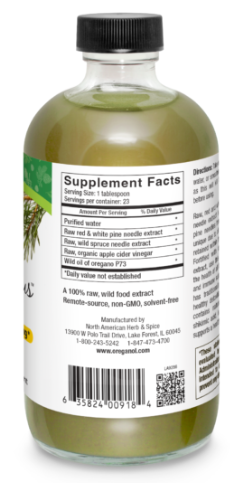 North American Herb & Spice Raw Pine Power Raw Red & White Pine Needle Extract 8 fl. oz.