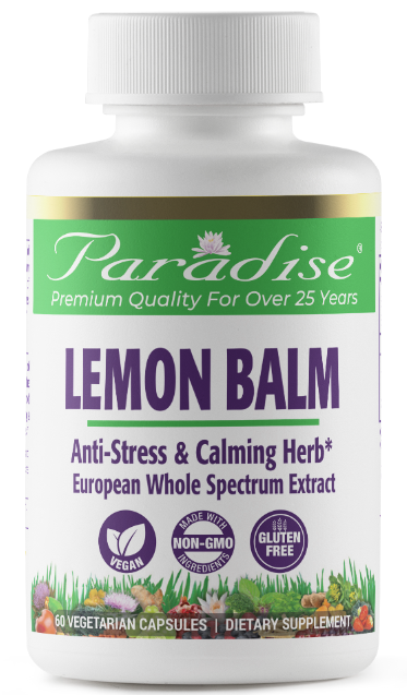 Paradise Lemon Balm 60 Vegetarian Capsules