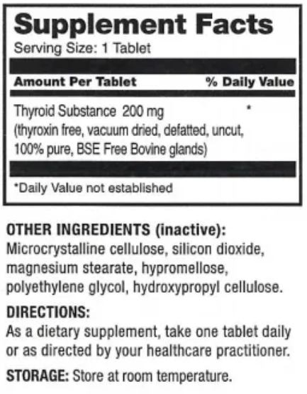 Ultra Enterprises Raw Thyroid 90 Tablets