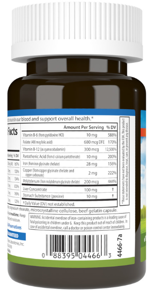 Carlson Blood Nutrients 28mg Iron 90 Capsules