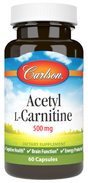 Carlson Acetyl L-Carnitine 500 mg 60 Vegetarian Capsules