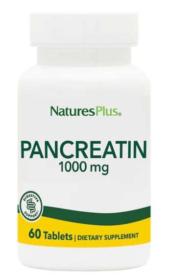 NaturesPlus Pancreatin 1000mg 60 Tablets