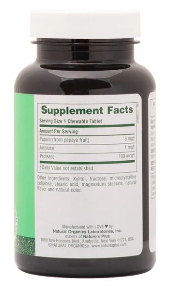 NaturesPlus Papaya Enzyme 360 Chewable Tablets