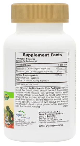 NaturesPlus Source of Life Garden Calcium 120 Vegan Capsules