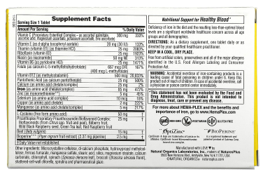NaturesPlus Hema-Plex Iron 10 Slow-Release Tablets