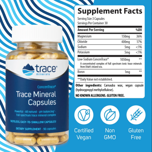 Trace Minerals ConcenTrace Trace Mineral Capsules 90 Capsules