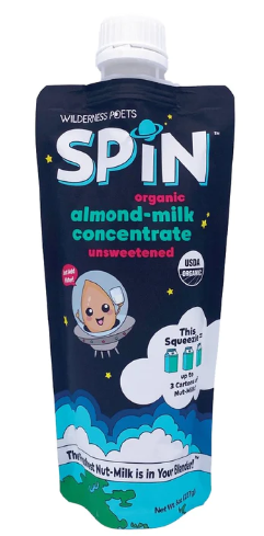 Wilderness Poets Spin Organic Almond Milk Concentrate Unsweetened 8oz