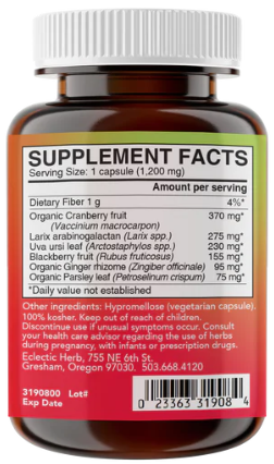 Eclectic Herb U.T. Cranberry 400 mg 50 Veg Caps