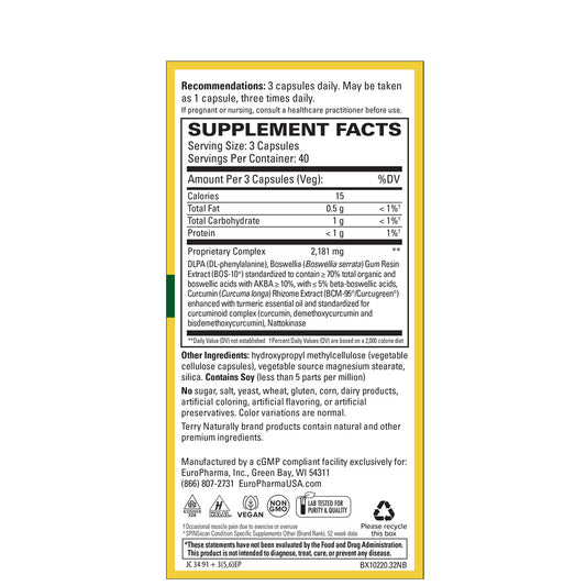 Terry Naturally Curamin Pain Relief 120 Capsules